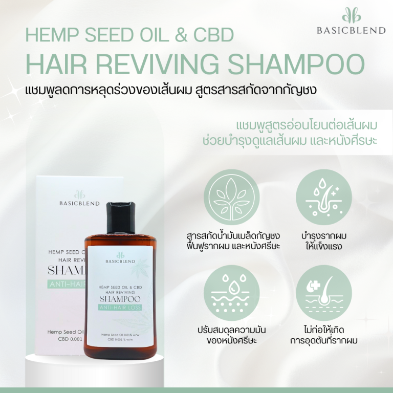 BASIC BLEND HEMP SEED OIL & CBD HAIR REVIVING SHAMPOO